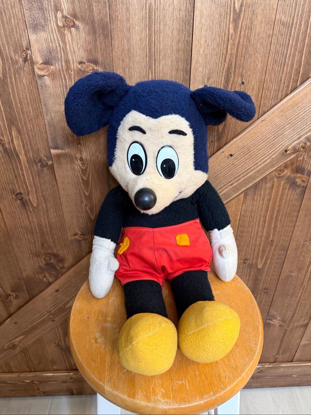 Vintage Knickerbocker Mickey Mouse Plush Walt Disney Productions Stuffed Toy (91